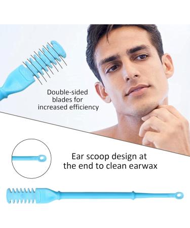 Nasal Hair Cutter Ear Pickers 360 Degree Rotating Nasal Hair Removal Tool 4Pcs Portable Manual Nose Hair Trimmer Gifts Blue - Buy Online on GoSupps.com
