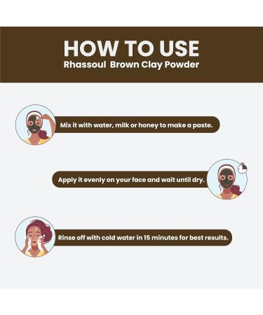 Rhassoul Brown Clay powder by mi nature | 227g(8oz) | Rhassoul clay | Ghassoul Clay |Face Mask Cleansing Detoxifying | Hair Mask removes excess oil from Hair conditioning |Exfoliant |Vegan - Buy Online on GoSupps.com