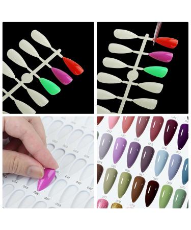 216 Colors Nail Swatches Book - Leather Nail Color Display with 240 Tips & Number Stickers | Professional Nail Color Chart for Nail Art Design (Purple) - International Shipping Available - Buy Online on GoSupps.com
