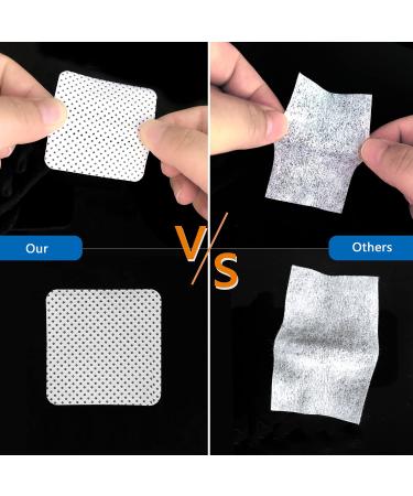 BLUERISE 1000PCS Lint Free Nail Wipes - Nail Polish Remover Pads for Eyelash Extension Glue Cleaning - 1000 Count - Buy Online on GoSupps.com