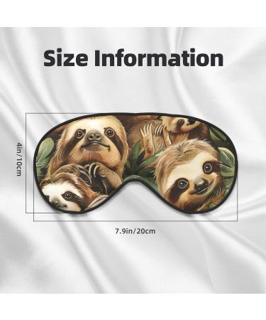 SSIMOO Cute Sloth Soft Sleep Eye Mask | Breathable Travel Eye Patch for Women | Ideal for Relaxation & Sleep - Buy Online on GoSupps.com