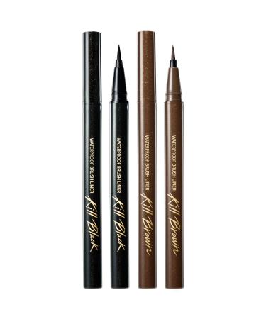 Clio Waterproof Brush Liner Kill Black - Precision Eyeliner 0.01 fl oz - Buy Online on GoSupps.com