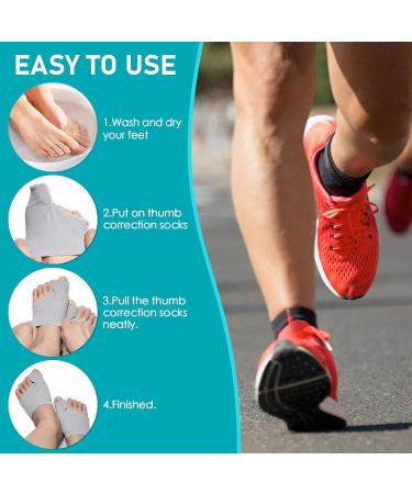 Hallux Valgus Socks Hallux Valgus Corrector Hallux Valgus Toe Separator Corrector Splint with Gel Pad Elastic and Soft Ba - Buy Online on GoSupps.com