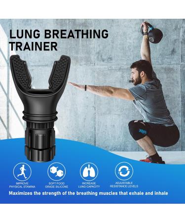Portable Respiratory Trainer - Improve Breathing Capacity | Adjustable Resistance Exercise Device | Easy to Clean International Shipping - Buy Online on GoSupps.com