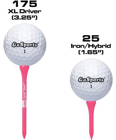 GoSports XL Golf Tees - 200 Player's Pack - 3.25 Inch Premium Wooden Tees - Choose Pink Tee Color - Buy Online on GoSupps.com