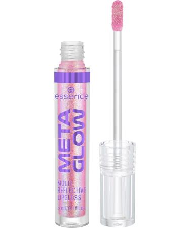 essence | Meta Glow Multi-Reflective Lip Gloss | Iridescent Shimmer Holographic Non-Sticky & Comfortable | Vegan & Cruelty Free (03 | Pink Vision)