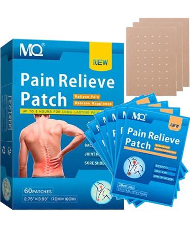 60Pcs Pain Relief Patches Arthritis Herbal Heat Patches Heat Patches for Pain Relief Fast-Acting Patches Long Lasting Relief of Pains for Knee Back Neck Shoulder Pain Knee Pain Relief Patch