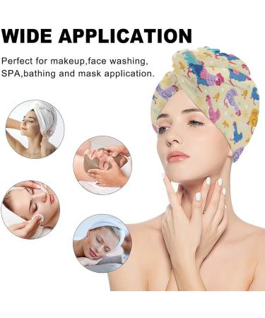 Colorful Rooster Microfiber Hair Towel Wrap - Super Absorbent Hair Turban for Women 10"x26" | International Shipping Available - Buy Online on GoSupps.com