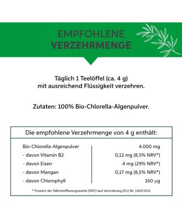 Organic Chlorella Powder 1000g | 100% Pure Vegan Algae | Premium Raw Food Quality | Cell Wall Broken | International Shipping Available - Buy Online on GoSupps.com