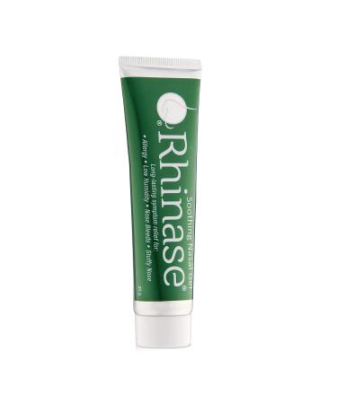 Rhinase Allergy Relief Lubricating Nasal Gel – Steroid Free, Dual Wetting Agent & Salt Formulation (1 oz.) for Nasal Dryness Nosebleeds Saline Gel for Nose