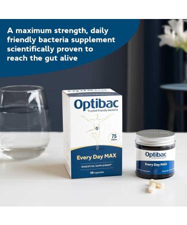 Optibac Probiotics Every Day MAX - 75 Billion Bacterial Cultures, 30 Capsules - Buy Online on GoSupps.com