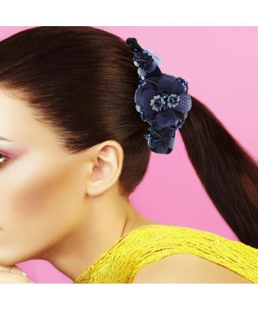 FRCOLOR 1pc Hairpins Hair Roller Clips Hairpinpal Pearl Hair Barrettes Pearl Tiara Hair Puff Clip Banana Clips Updo Ponytail Clip Banana Hair Clip Pretty Headgear Bracket Miss 1PC Blue - Buy Online on GoSupps.com