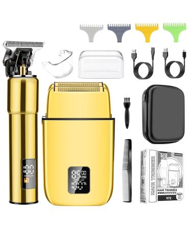 Kuxssul Foil shaver for men electric shaver Tblade trimmer beard trimmer beard trimmer hair clipper grooming kits Gold