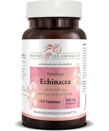 Echinacea Tablets 300mg | 115 Premium Vegan Tablets from Austria | Additive-Free Sonnenhut & Red Sun Hat | Top-Quality Immune Support - Buy Online on GoSupps.com
