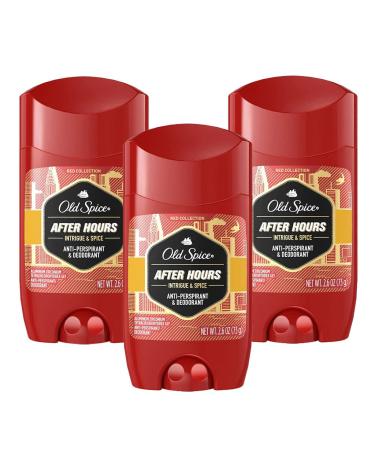 Old Spice Red Collection After Hours Scent Anti-Perspirant Deodorant for Men 2.6 oz (Pack of 3)