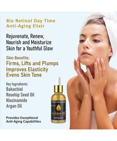 Buy Anti-Aging Bio Retinol Day Time Elixir with Bakuchiol & Niacinamide | Stimulate Skin Cell Turnover & Reduce Fine Lines | 1.0 Fl Oz - Shipping Worldwide - Buy Online on GoSupps.com