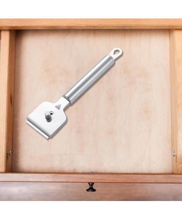 Stainless Steel Ceramic Hob Scraper - Stainless Steel Glass Scraper with 4 Replacement Blades - Ceramic Hob Scraper for Glass and Induction Cooktops 12b - Buy Online on GoSupps.com