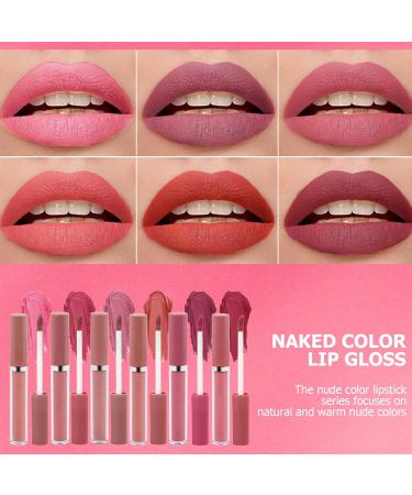 Scnvsi 6Pcs Matte Liquid Lipstick Set Lip Stain Makeup Kit Long Lasting Waterproof Matte Lipstick Set for Women Girls - Buy Online on GoSupps.com