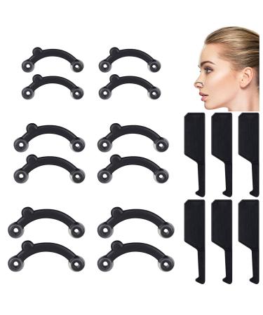 Bonuci 30 Sets Nose Lifter Nose up Lifting Shaper Clip 3 Sizes Nose Lifter Inserts Nose Bridge Straightener Silicone Nose Beauty Corrector Tool Nose Slimmer for Wide Nose