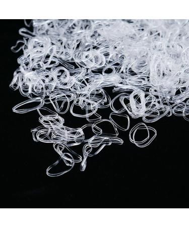 Ruwado 300 Pcs Clear Rubber Band Elastic Mini No Crease Soft Hair Ties for Baby Girls Women Toddler Kids Ponytail Dreadlock Wedding Children Hairstyle - Buy Online on GoSupps.com