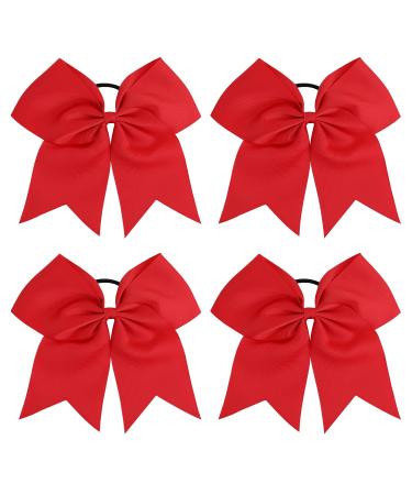 Molain Large Red 4-Piece Hair Tie Set - 20.3 cm Ponytail & Braid Accessories for Toddlers Girls & Women - Perfect for Cheerleader Outfits & Uniforms - Buy Online on GoSupps.com
