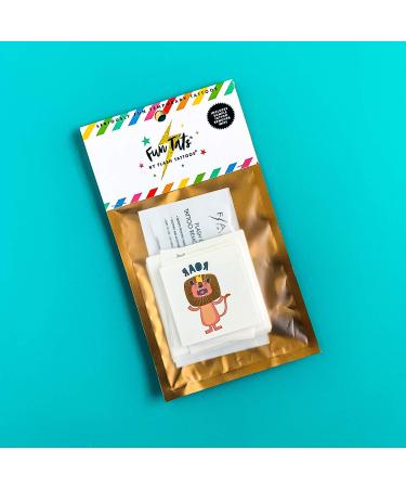 Safari Adventure Variety Set - 25 Premium Waterproof Metallic Kids Temporary Tattoos | Animal Party Foil Gold/Silver/Black Flash Tattoos - Buy Online on GoSupps.com