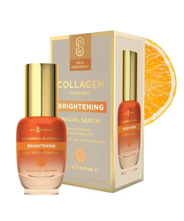 Korean Collagen & Vitamin C Face Serum - Anti Aging - Promotes Brighter Smoother Skin Deeply Hydratyes and Repairs Fine Lines - For All Skin Types - Korea Skin Care - 1.69 FL.OZ. by Skin Ceremony Vitamin C & Collagen
