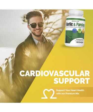 Odorless Garlic and Parsley Softgels by GL Nutrition | All-Natural Detox That Boosts Immunity & Metabolism Supports Heart Health & Cholesterol Levels 100:1 Extract | 100 Count - Buy Online on GoSupps.com