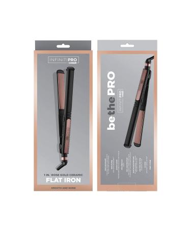 INFINITIPRO BY CONAIR Rose Gold Ceramic Flat Iron 1-Inch - Professional Hair Straightener - Buy Online on GoSupps.com