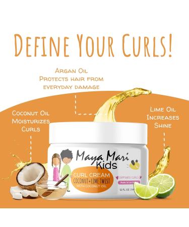 Kids Curly Hair Gift Set | 2-in-1 Shampoo & Conditioner Curl Cream Tear-Free Detangler | Sulfate-Free for Healthy Curls - Buy Online on GoSupps.com
