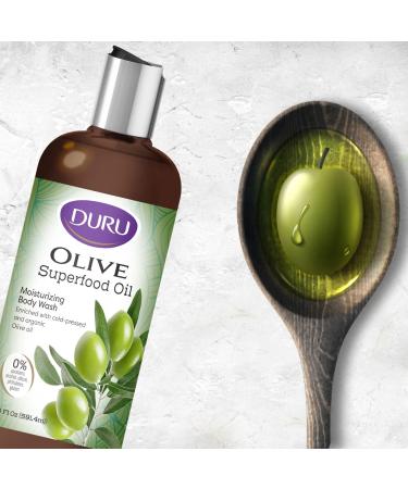 Duru Olive Oil Body Wash | Gentle Moisturizing Shower Gel for Sensitive Skin | Paraben Alcohol Silicone & Gluten Free - Buy Online on GoSupps.com