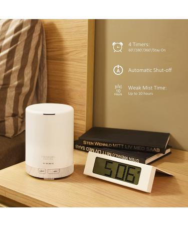 ASAKUKI 300ML Essential Oil Diffuser - Quiet 5-in-1 Premium Humidifier with LED Color Changing Lights - Natural Home Fragrance Aroma Diffuser in White - Buy Online on GoSupps.com