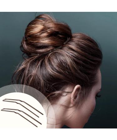 36 Piece Brown 3 Inch U Shaped Hair Pins for Women - Bobby Pins for Updo Styling - Buy Online on GoSupps.com