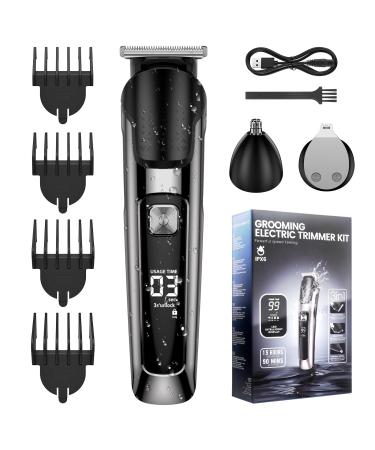 Gnohgnoh haircutor beard trimmer men razor men electrical beard cutter trimmer precision trimmer nose hair trimmer set waterproof black black