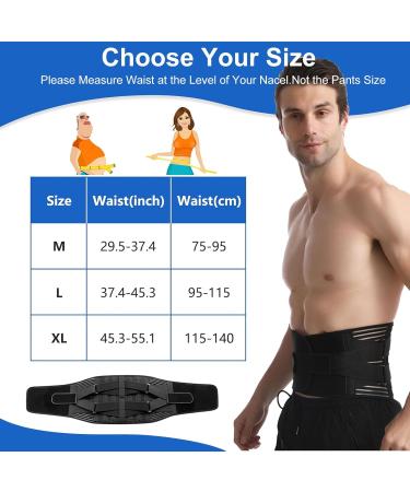 Back Support Adjustable Lumbar Brace With Anti-Skid Design Lightweight Non-Slip Lumbar Support For Sciatica Pain Relief Scoliosis Sciatica Herniated Disc Heavy Lifting (XL) - Buy Online on GoSupps.com