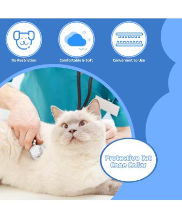 Cat Cone Collar Soft Adjustable Cat Recovery Collar Soft Collar Cone Protective Elizabethan Collar After Surgery and Injuries for for Small Pets Cats Kittens (Blue S) - Buy Online on GoSupps.com