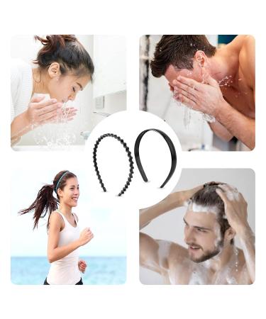 Zhio Wavy Hairband - Multi-Style Metal Hair Hoop Black Non-Slip Unisex Hairband for Yoga & Sports - International Shipping Available - Buy Online on GoSupps.com