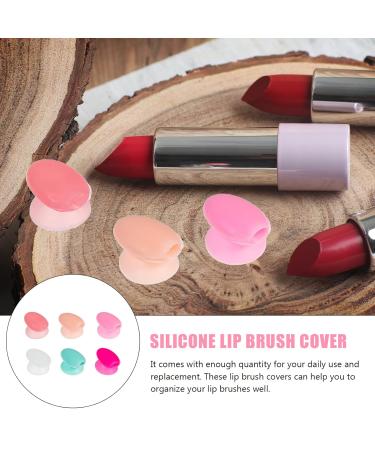 FRCOLOR 6pcs Lip Brush Set - Silicone Lip Gloss Applicator & Protector Covers | Anti-Lost Makeup Tools - Buy Online on GoSupps.com