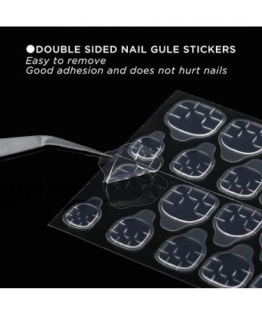 Transparent Nail Adhesive Stickers - 15 Sheets 360 Double-Sided Sticky Pads for Artificial Fingernails - Ideal for Nail Studios - Buy Online on GoSupps.com