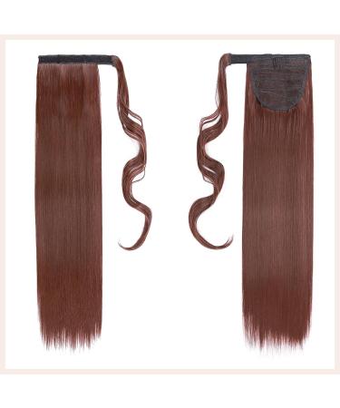 Tess Ponytail Extension - 60 cm Dark Red-Brown Braid - 90g Smooth Horse Tail Hair Extension - Buy Online on GoSupps.com