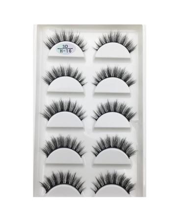 UAMOU 16 Style 10/50 Boxes 3D Mink Lashes Natural Cross False Eyelashes Long Messy Makeup Eye Lashes Faux Cils Maquillaje Cheerfully (Color : 5Pairs H 16 Size : 100 Boxes 500Pairs)
