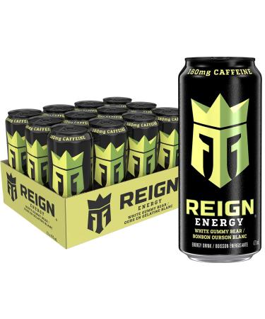 Reign Energy White Gummy Bear 473mL Cans 12 Pack