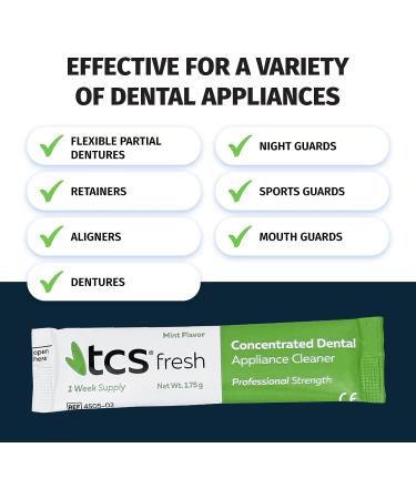 Professional Strength Dental Appliance Cleaner Set - TCS Fresh Concentrated Solution with Soft Bristle Brush (6 Month Supply) - Buy Online on GoSupps.com