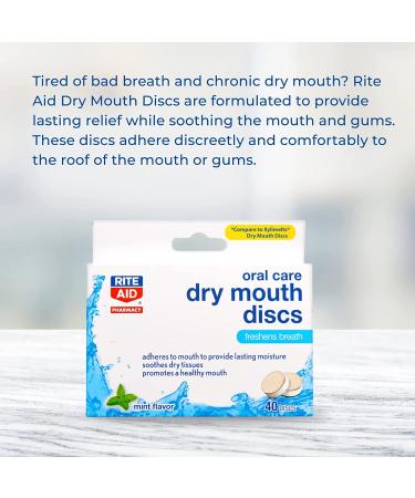 Rite Aid Dry Mouth Discs - 40 Discs | Mint Flavor | Oral Care Moisturizer & Freshener - Buy Online on GoSupps.com