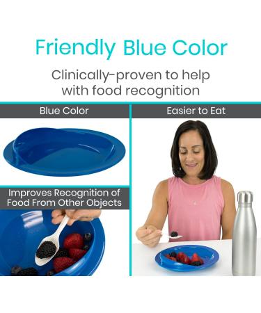 Spill Proof Plate High-Low Adaptive Bowl for Disabled Eating Utensils for Disabled People Elderly Adults with Special Needs from Parkinson's Dementia Stroke or Tremors Eating Utensils - Buy Online on GoSupps.com