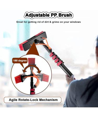 Water Fed Pole Kit 20-39ft Length Water Fed Brush Cleaning System 3-in-1 Aluminum Outdoor Window Cleaner Hose Cleaning Tool for Window Glass Extendable Cleaner Conservatory 55cmbrush-39FT/12M 39FT/12M 55cmbrush - Buy Online on GoSupps.com