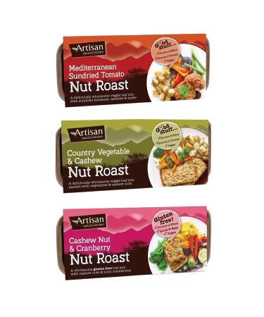 Artisan Grain Nuts 200g Pick N Mix - Create Custom Box Combo with 3 Flavours - Country Veg & Cashew Gluten Free Cashew & Cranberry Mediterranean Sundried Tomato - Pack of 2 200 g (Pack of 2)