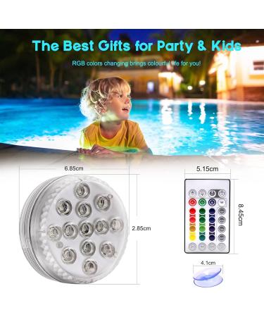 Buy Aled Light Underwater LED RGB Lights - 4 Waterproof Multi-Color Pond Lights with Remote Control & Suction Cups for Fish Tank & Vase Decoration - Buy Online on GoSupps.com