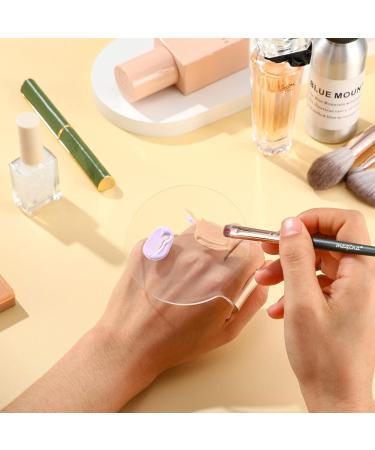 Makeup Mixing Palette Set - 2 Handheld Acrylic Trays for Foundation & Eyeshadow Blending | Clear Cosmetic Mixing Dish - Buy Online on GoSupps.com