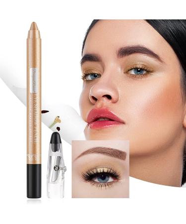Eye Shadow Eyeliner Pen 12Pcs Eye Shadow Stick Perfect Pearl Eye Shadow Pen with Sharpener Foam Pen Long Lasting Effect Water Proof Shiny Eyeshadow Pencil - Buy Online on GoSupps.com